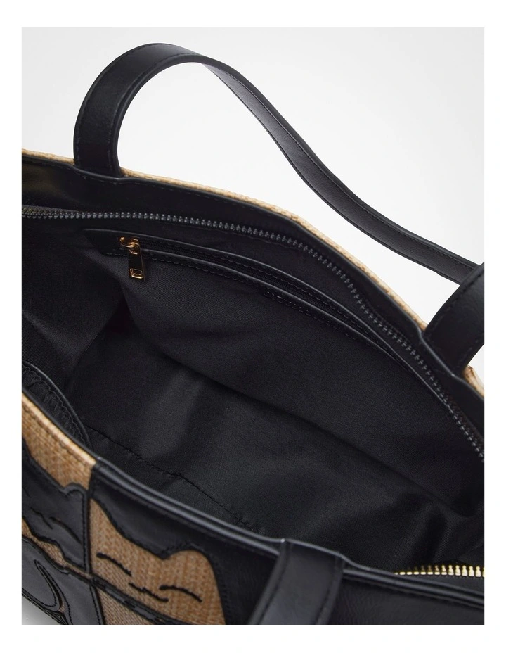 Cat Duo Shoulder Bag Black/Natural image 5