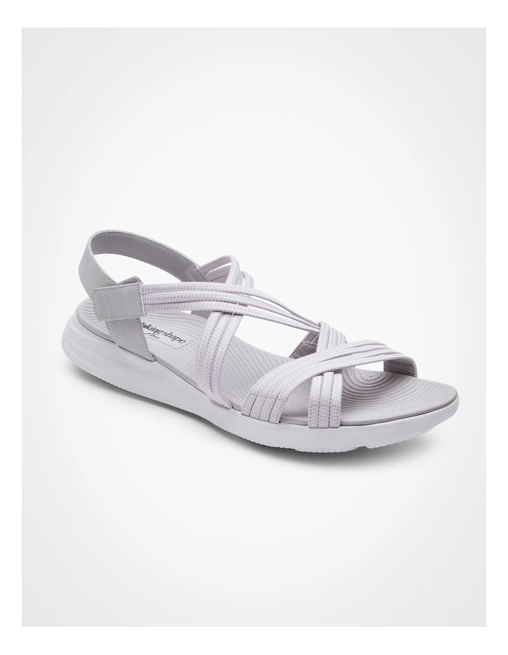 Elastic Comfort Sandal in Grey image 2