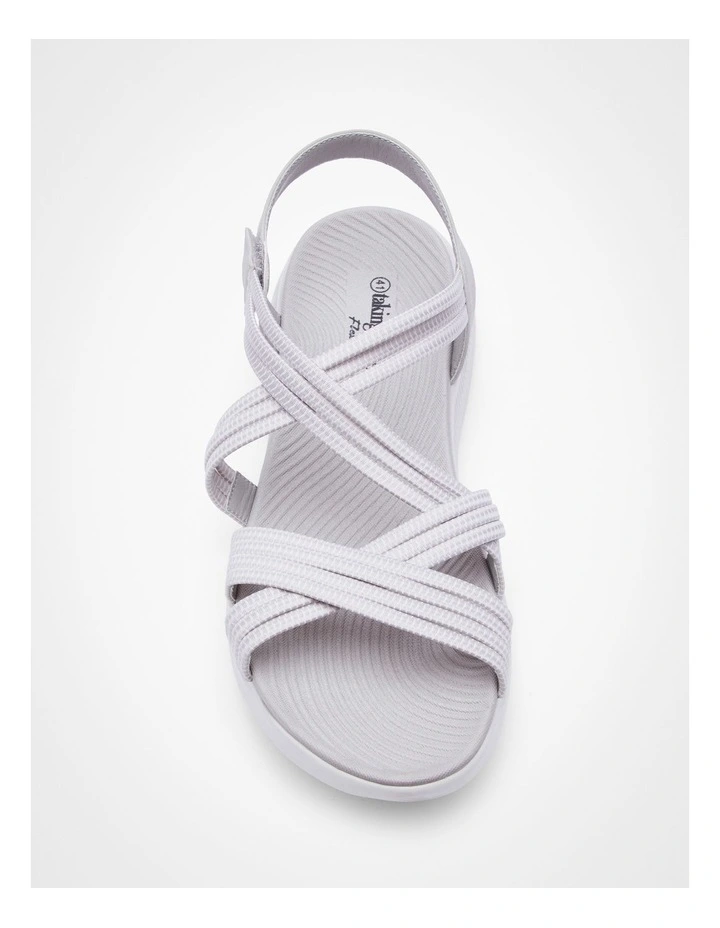 Elastic Comfort Sandal in Grey image 3