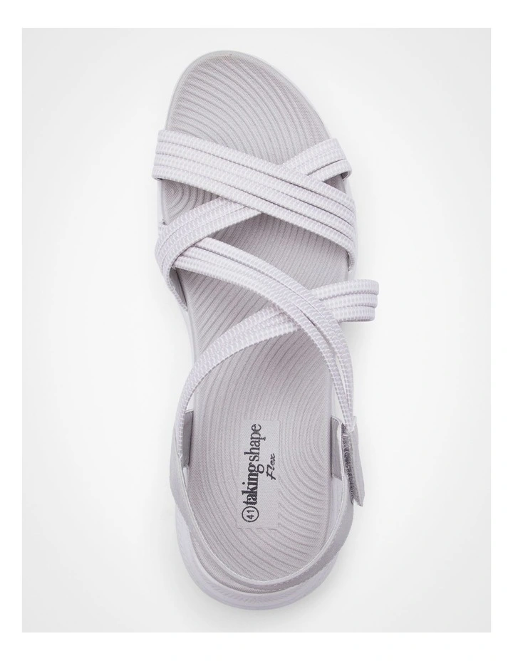 Elastic Comfort Sandal in Grey image 4