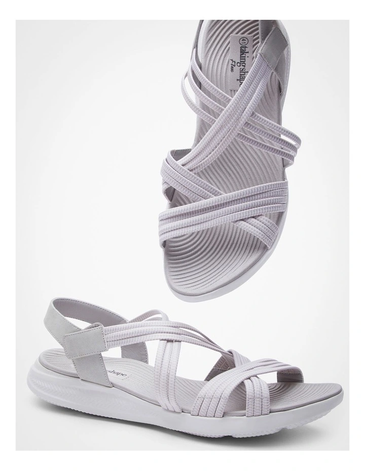 Elastic Comfort Sandal in Grey image 5