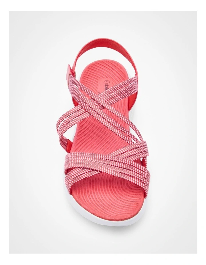 Elastic Comfort Sandal in Red image 3
