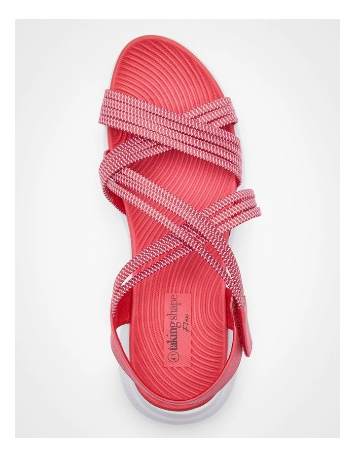Elastic Comfort Sandal in Red image 4