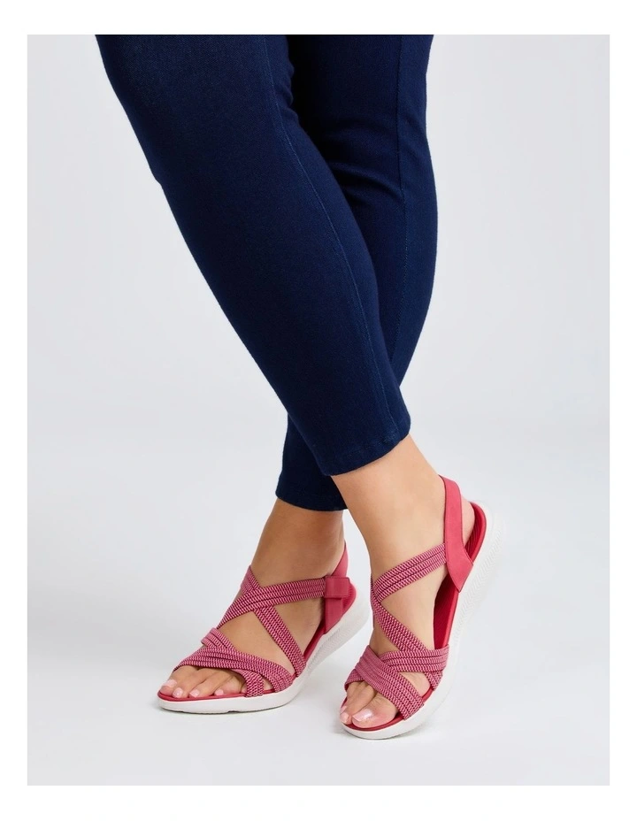 Elastic Comfort Sandal in Red image 6