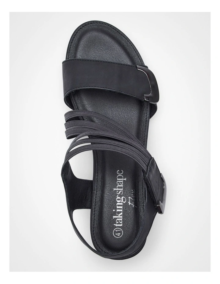 Flex Comfort Wedge Sandal in Black image 4