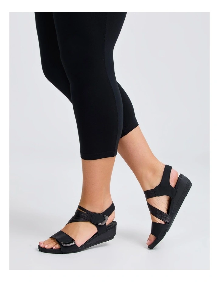 Flex Comfort Wedge Sandal in Black image 6