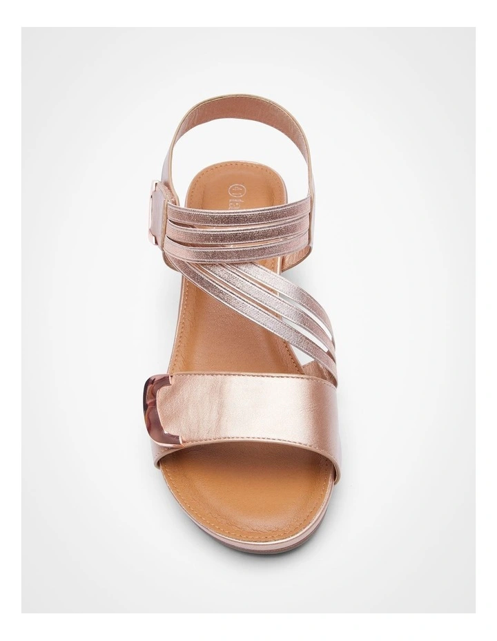 Flex Comfort Wedge Sandal in Rose Gold image 2
