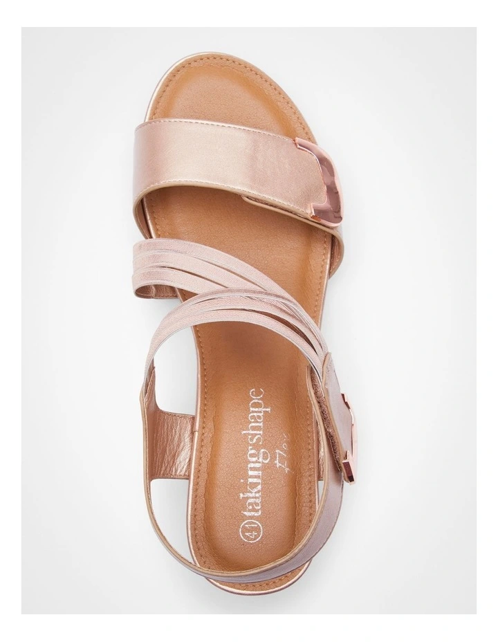 Flex Comfort Wedge Sandal in Rose Gold image 3