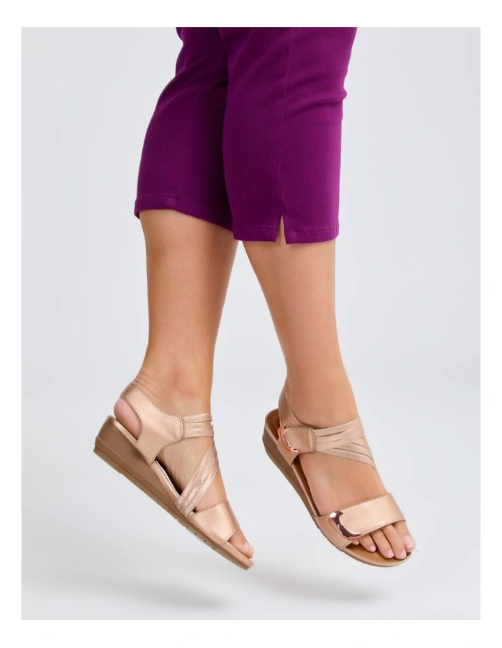 Flex Comfort Wedge Sandal in Rose Gold image 5