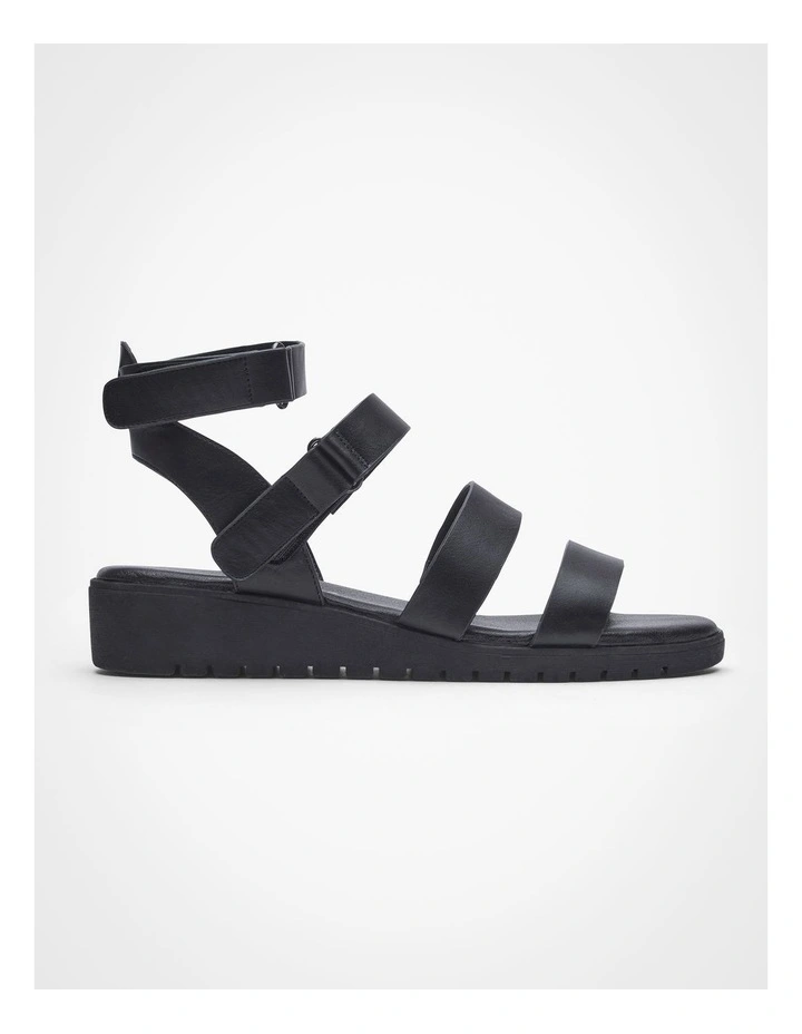 Strappy Flex Sandal in Black image 1