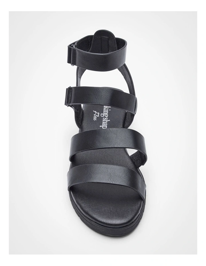 Strappy Flex Sandal in Black image 3