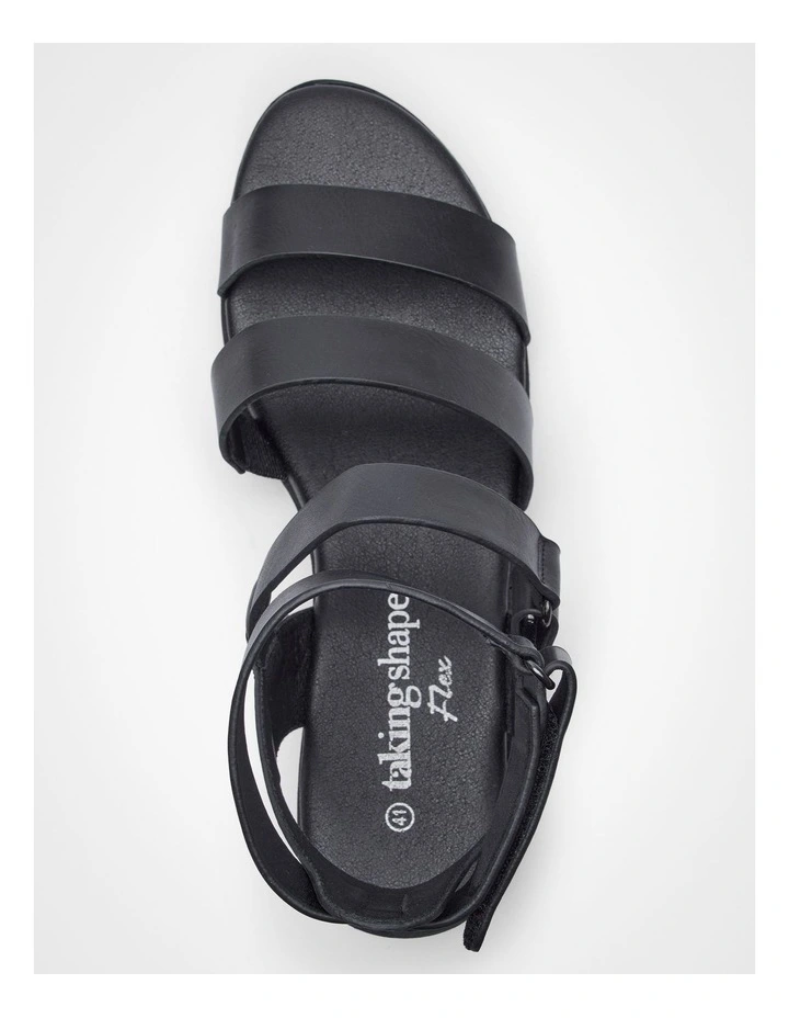 Strappy Flex Sandal in Black image 4