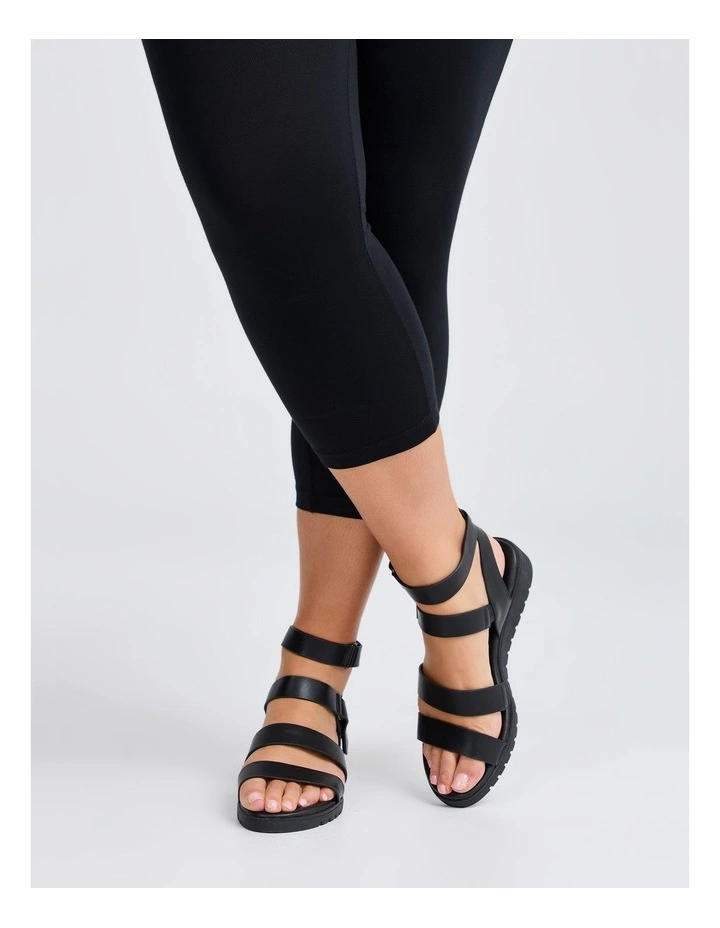 Strappy Flex Sandal in Black image 5