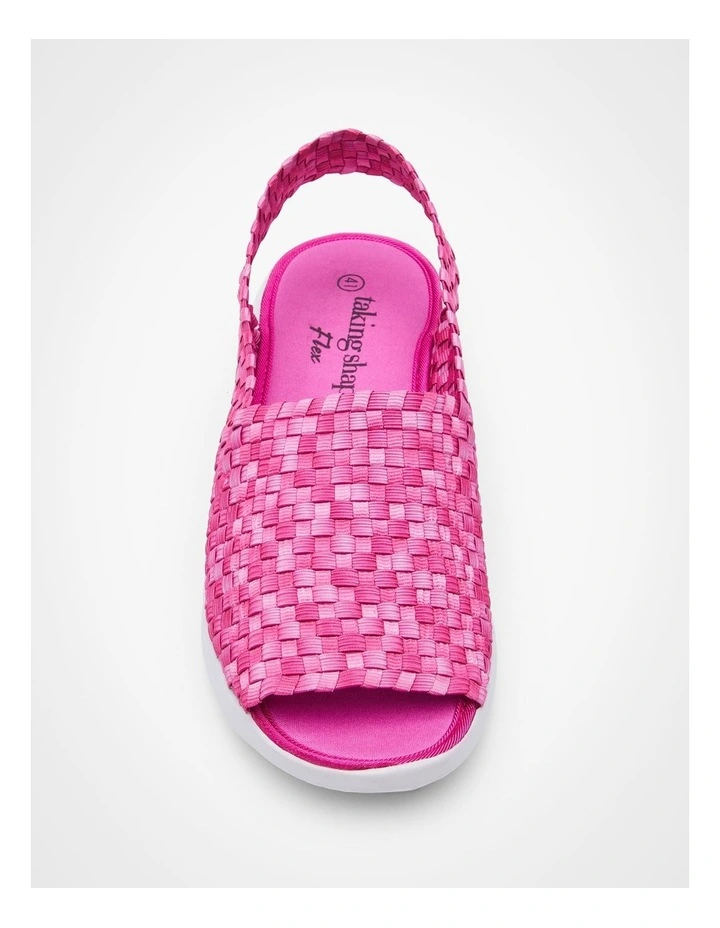 Woven Stretch Slingback in Pink image 3