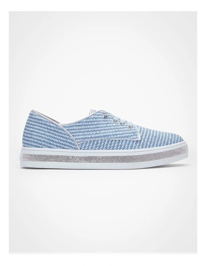 Woven Lace Up Derby in Blue image 1