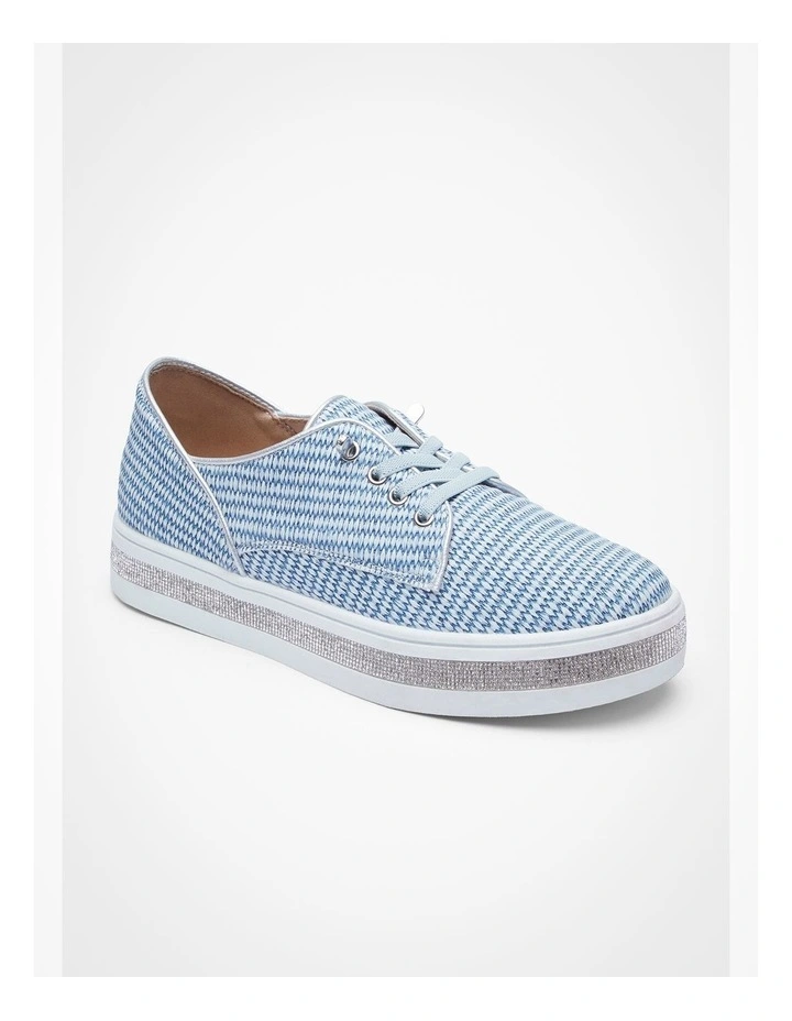 Woven Lace Up Derby in Blue image 2