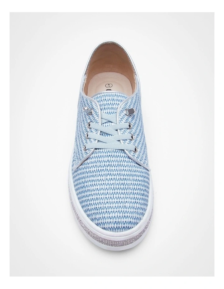 Woven Lace Up Derby in Blue image 3
