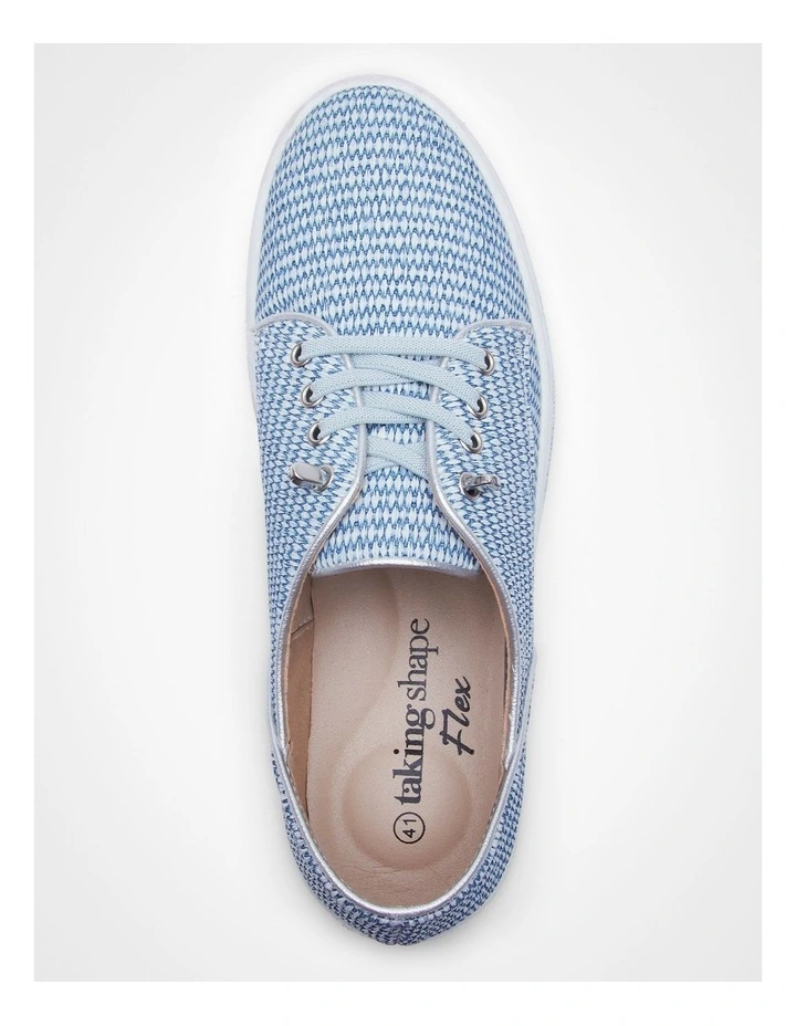 Woven Lace Up Derby in Blue image 4