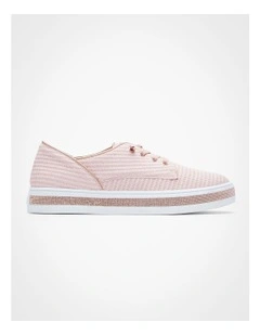 Woven Lace Up Derby in Blush