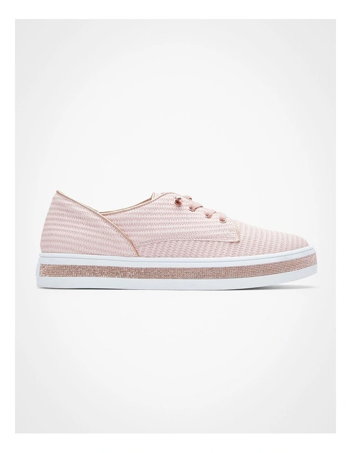 Woven Lace Up Derby in Blush image 1