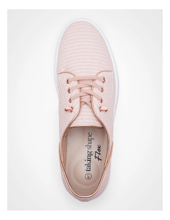 Woven Lace Up Derby in Blush image 4