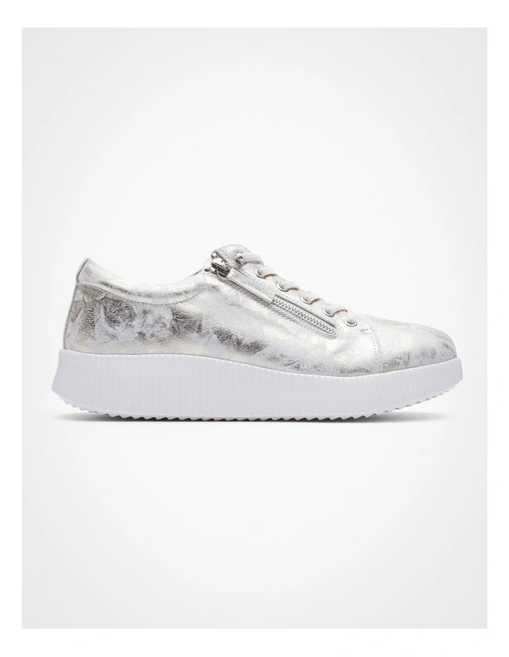 Textured Metallic Sneaker in Metallic image 1