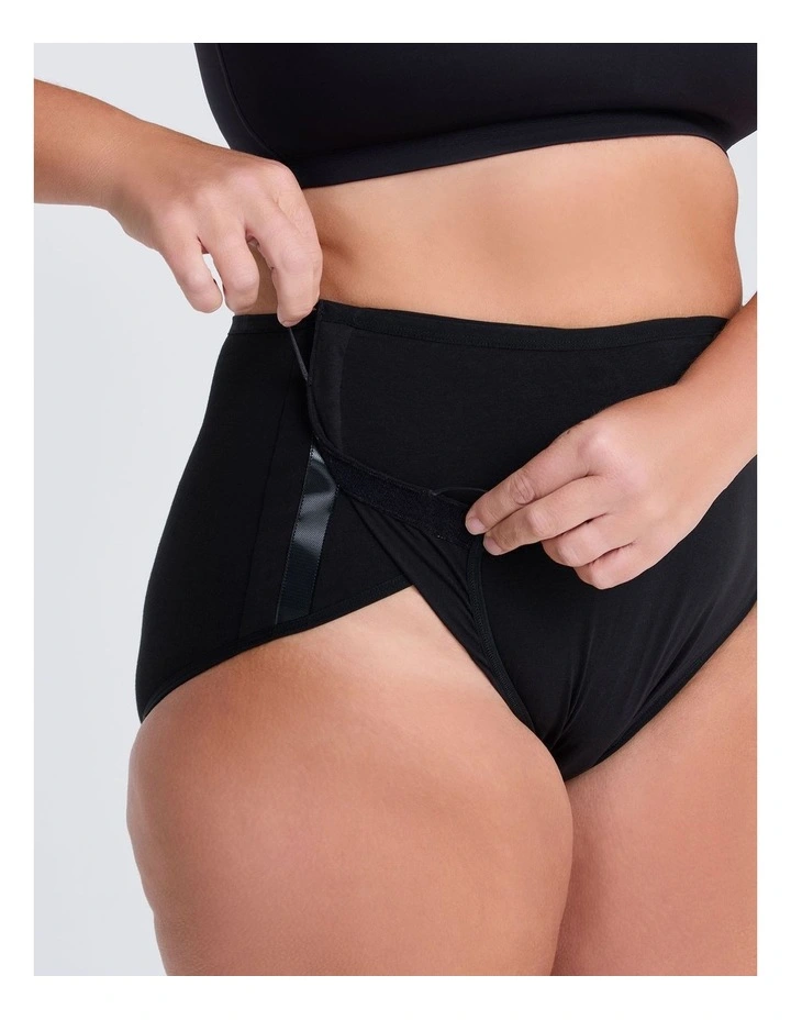 Adaptive Cotton Leak Proof Brief in Black image 4