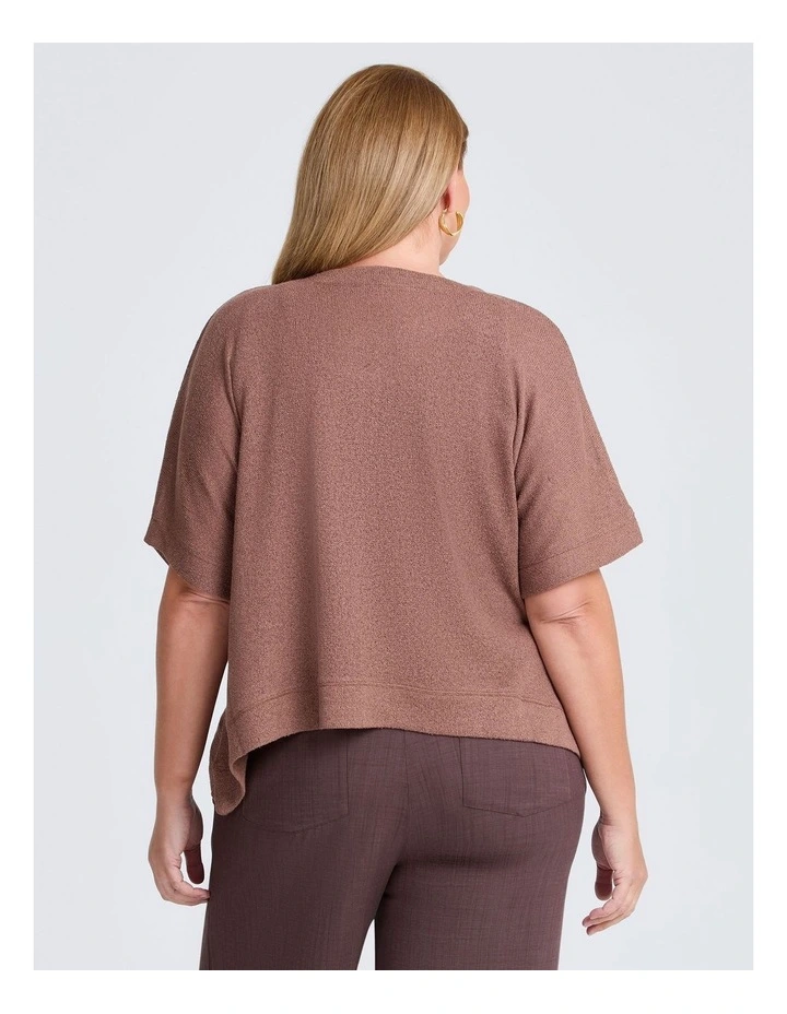 Fine Knit Overtop in Mocha Mousse image 2