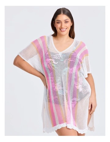 Breezy Summer Crochet Coverup in White