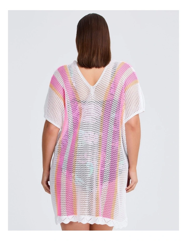 Breezy Summer Crochet Coverup in White image 2