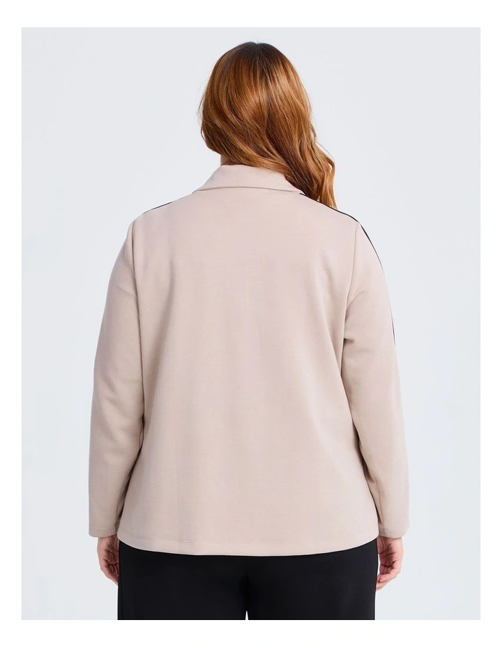 Natural Hine Cardigan in Almond Beige image 2