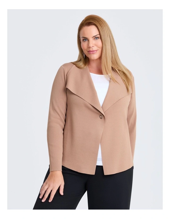 Urban Milano Natural Cardigan in Mocha image 1