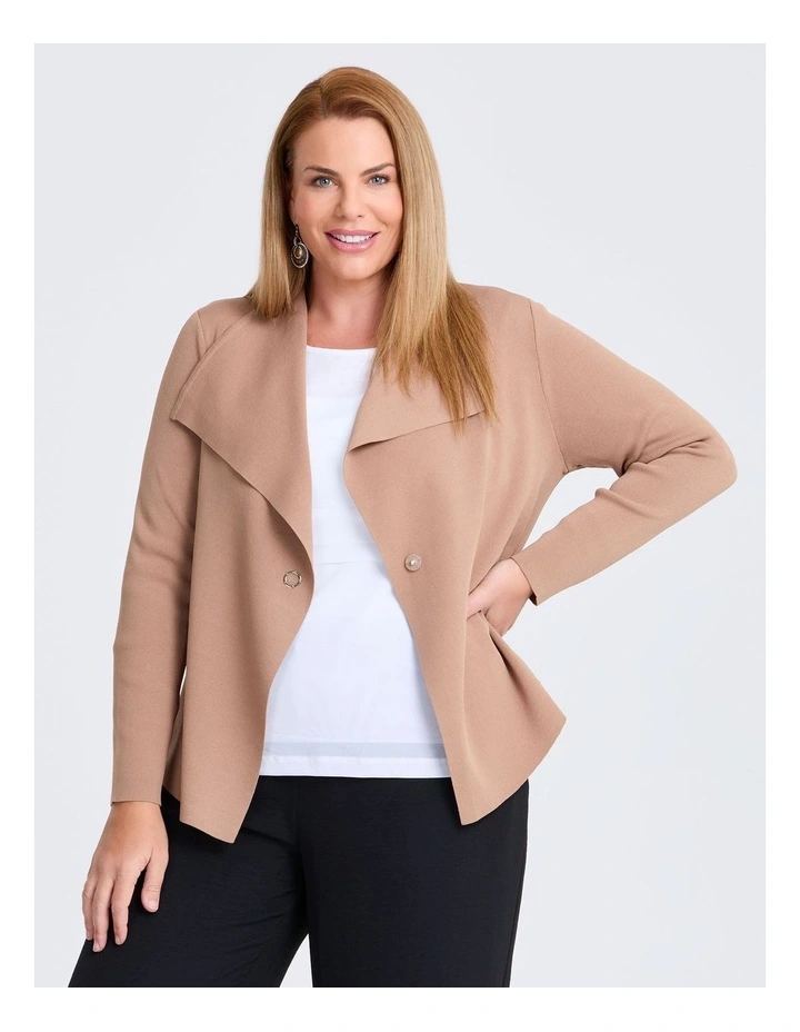 Urban Milano Natural Cardigan in Mocha image 3