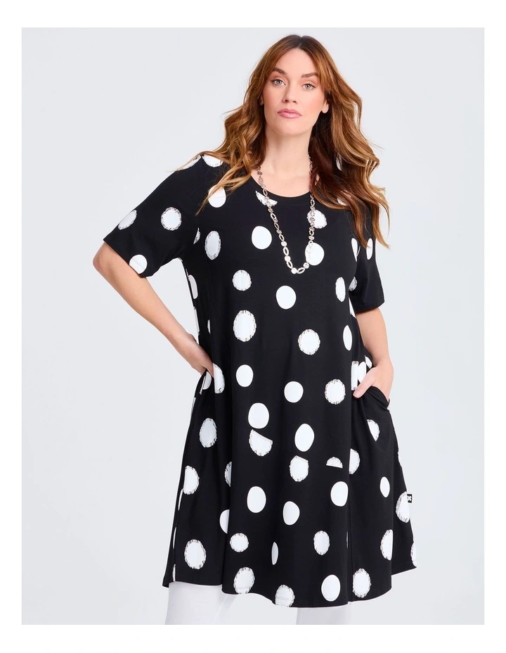 Natural Abstract Spot Dress Print image 3