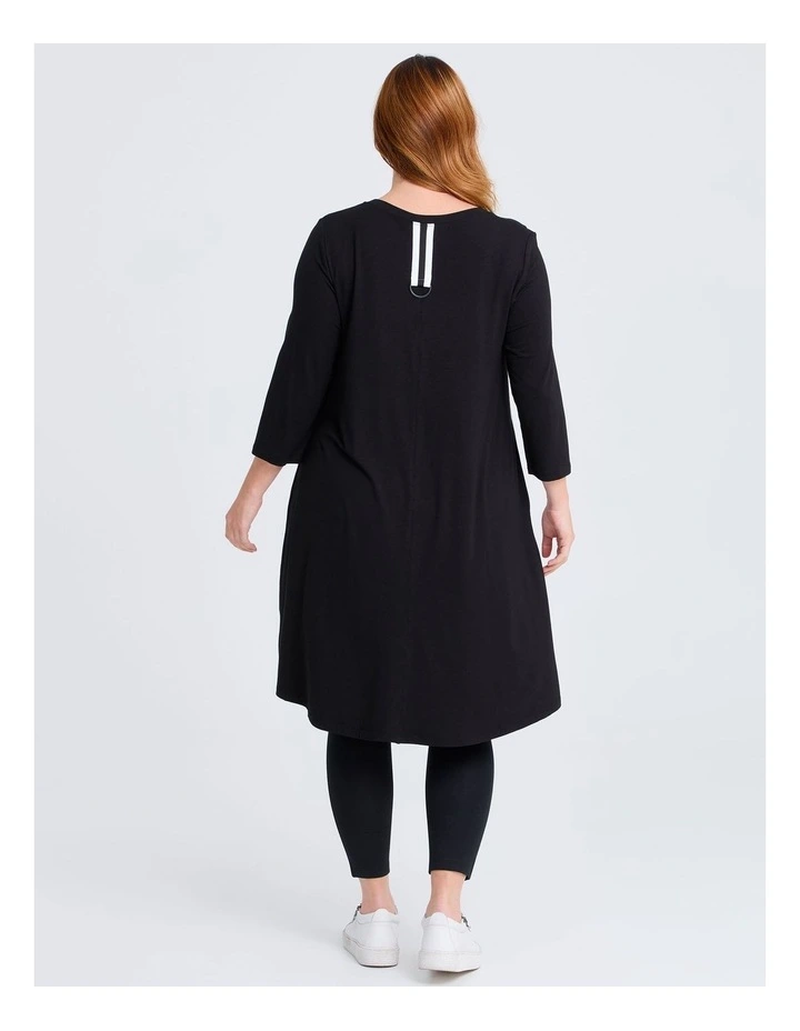 Natural Tama Stripe Dress Black image 2