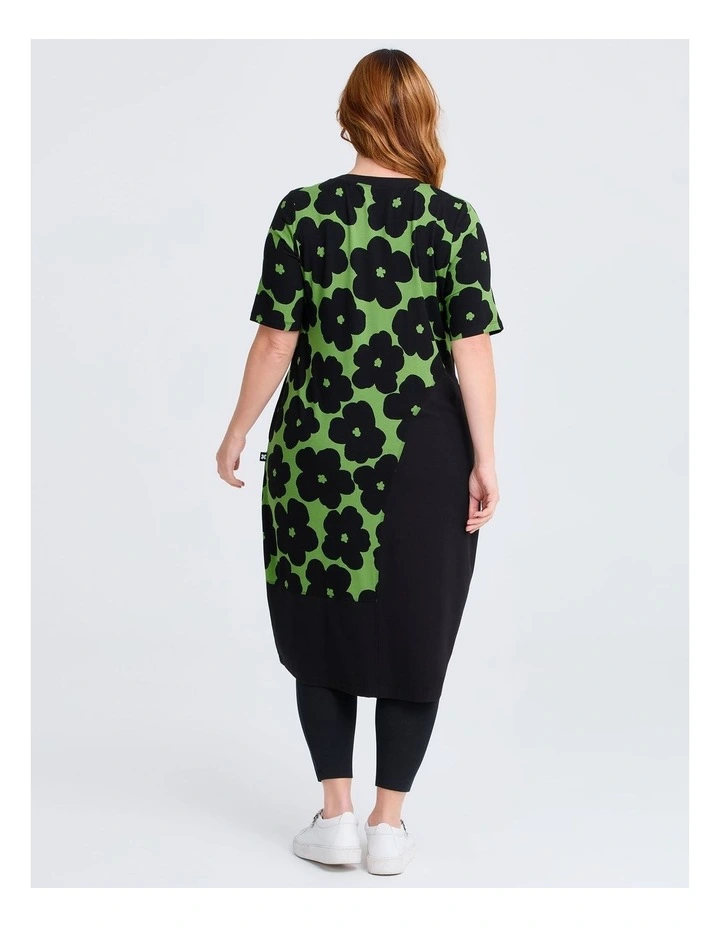 Natural Taia Abstract Print Dress image 2