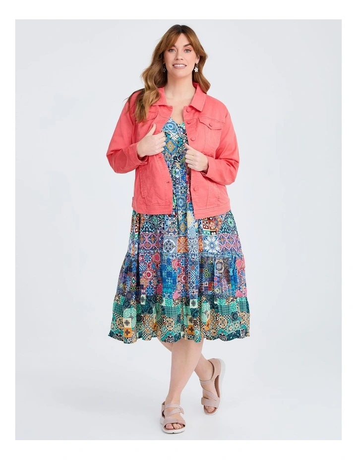 Natural Mosaic Tile Dress in Print image 4