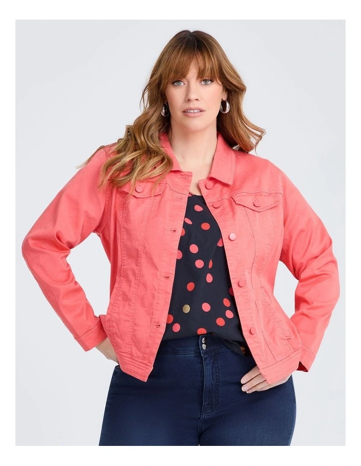 Lyocell Blend Stretch Jacket in Orange image 1