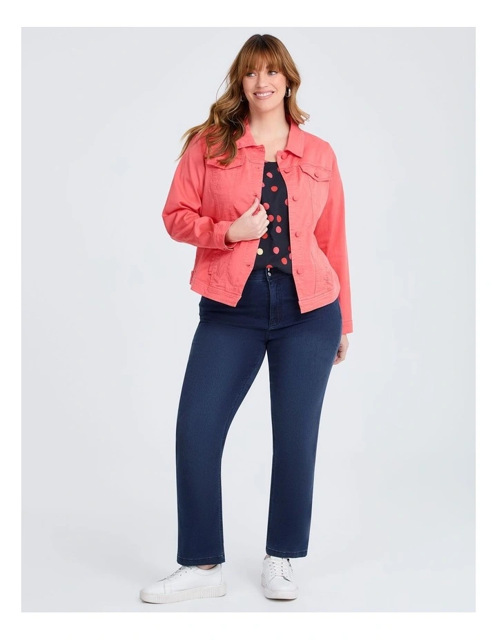 Lyocell Blend Stretch Jacket in Orange image 2