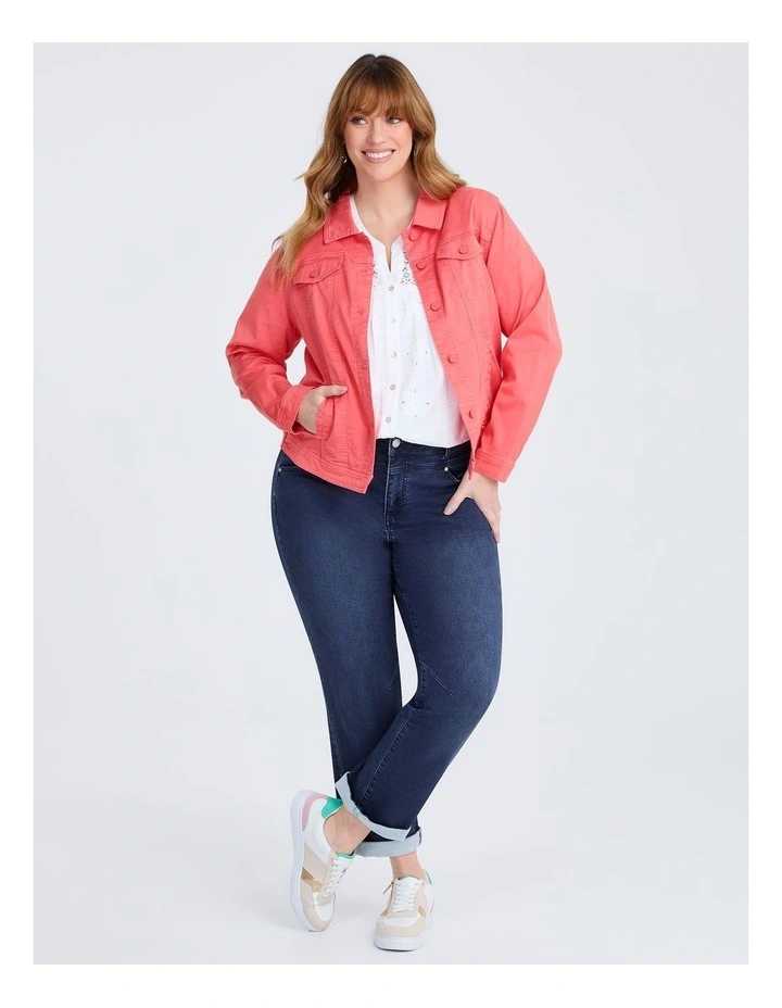 Lyocell Blend Stretch Jacket in Orange image 5