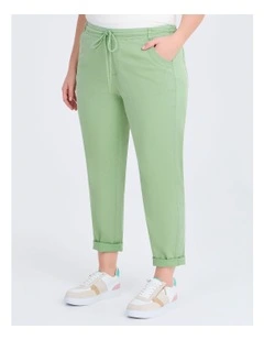 Lyocell Blend Washed Jogger Cactus Green