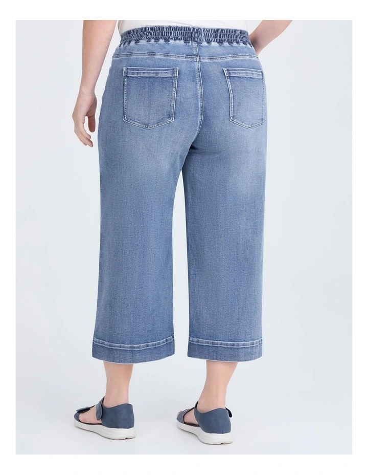 The Wide Leg Crop Jean Eden Blue Denim image 2