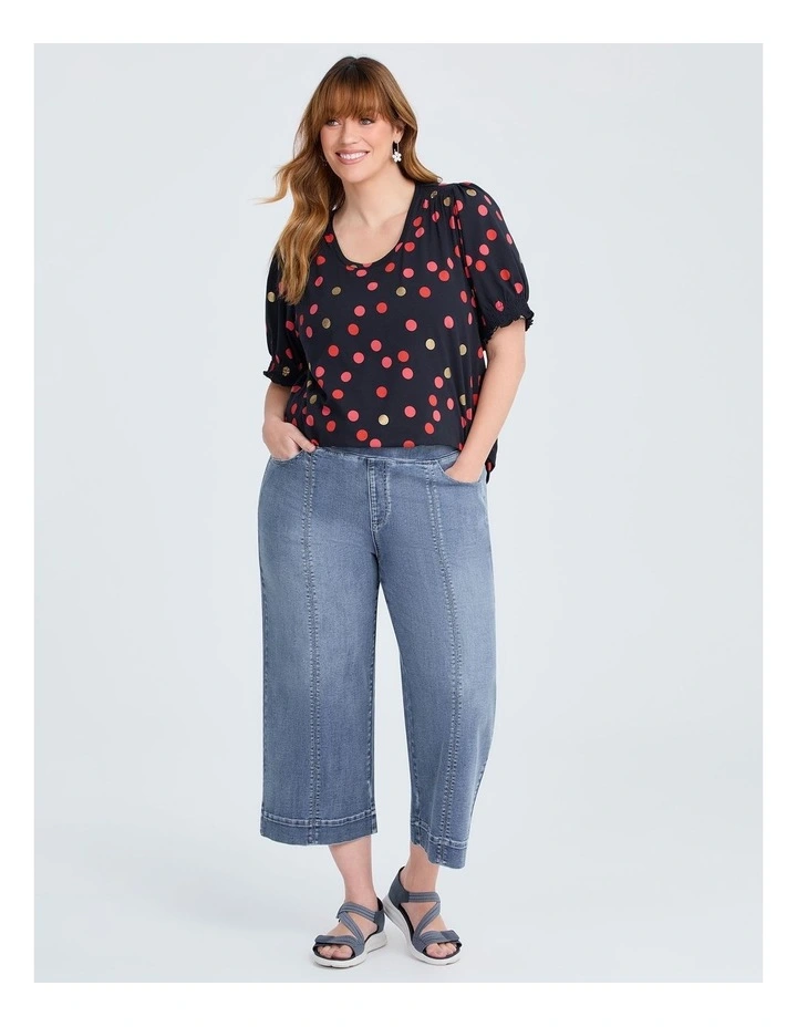 The Wide Leg Crop Jean Eden Blue Denim image 3