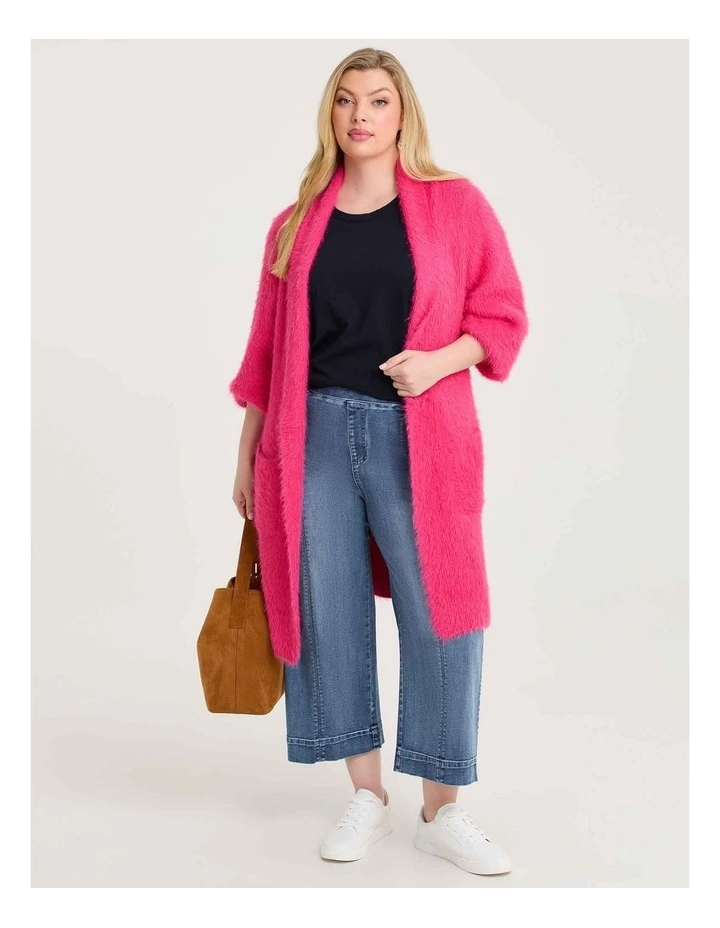 The Wide Leg Crop Jean in Eden Blue Denim image 4