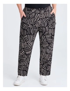 Natural Kiara Abstract Pant Print