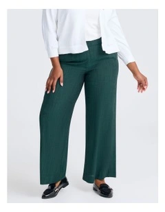 Natural Kaia Wide Leg Pant Forest Green