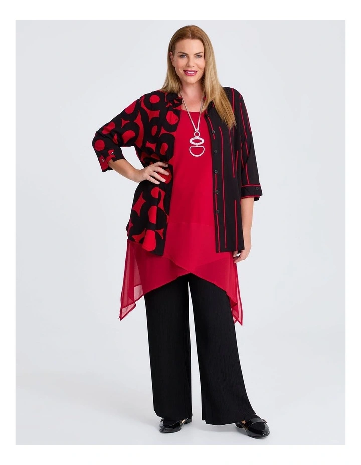 Cristy Crinkle Wide Leg Pant in Black image 4