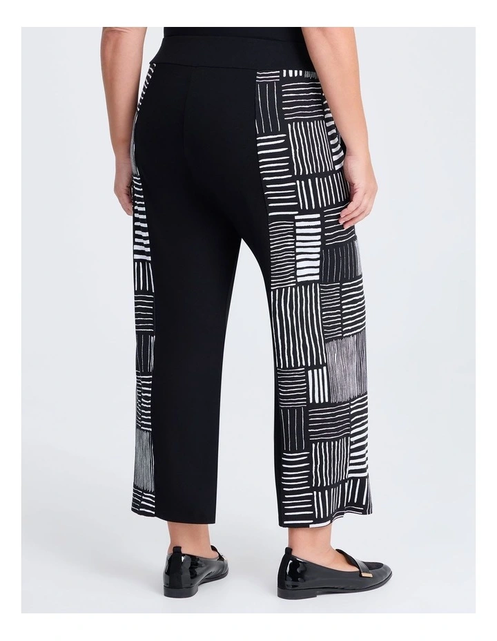 Spliced Stripe Natural Pant in Black image 2