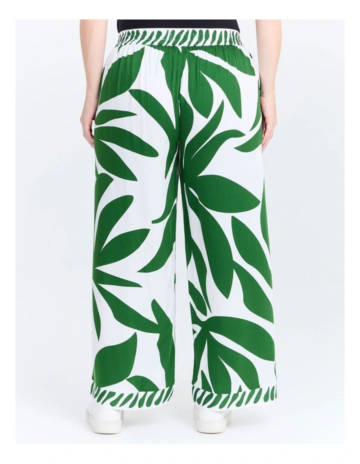 Natural Leaf Print Pant Amazon Green/white image 2