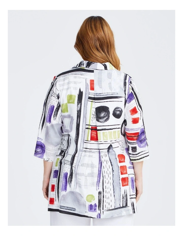 Check Linen Bamboo Shirt in Multi image 2